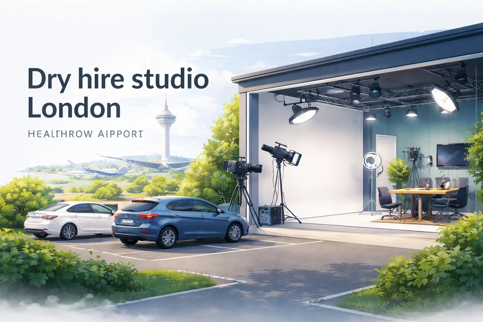 Dry hire studio London near Heathrow with free parking