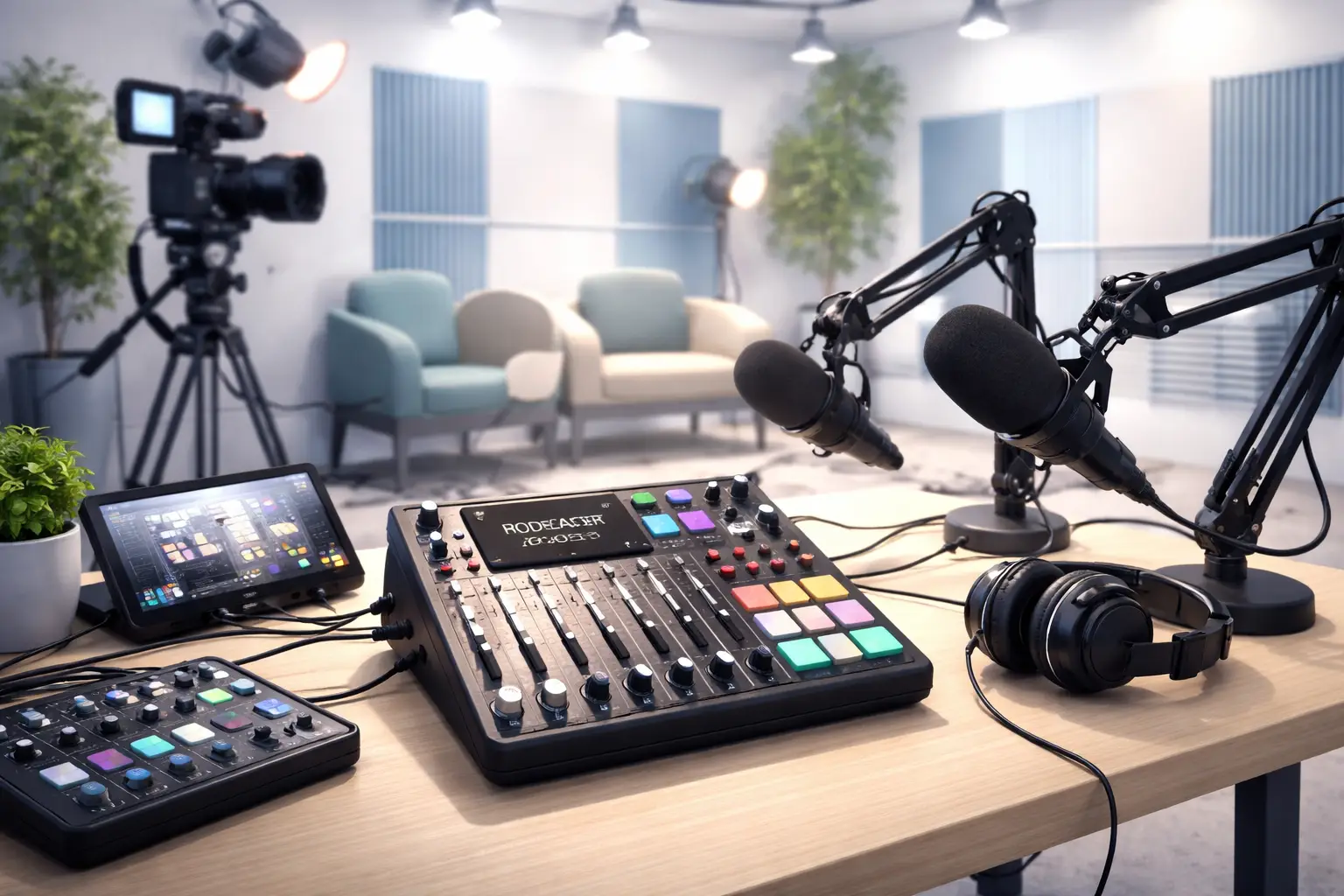 Podcast Recording Studio with RØDECaster in West London