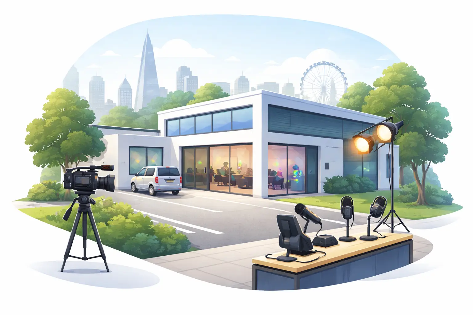studio near Central London with parking for film and podcast