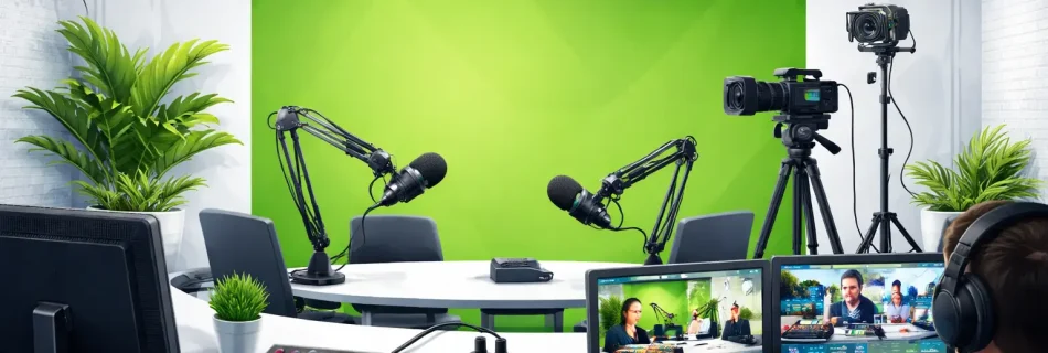 Podcast Recording Studio West London with Green Screen