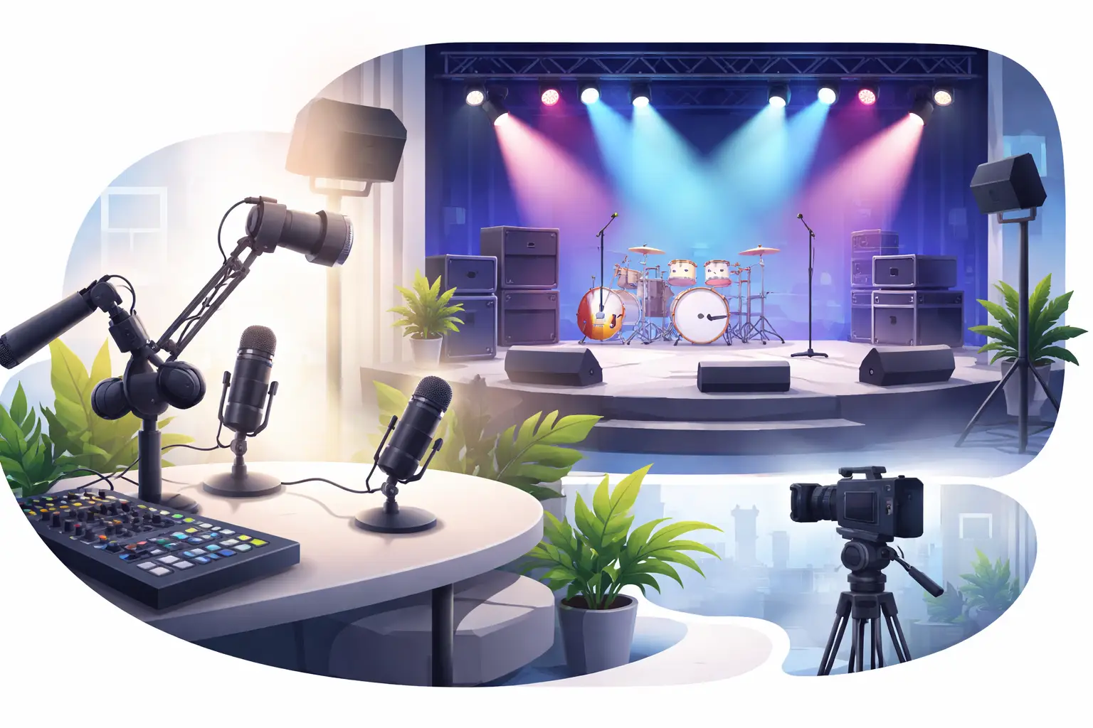 Live Music Venue Hire West London and Podcast Studio London