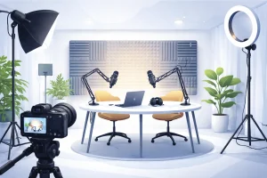 Podcast studio hire West London for video creators